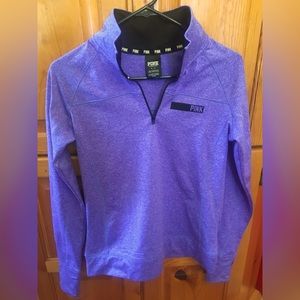 Women's Victoria Secret Pink 1/4 Zip Purple Pullover Jacket Shirt